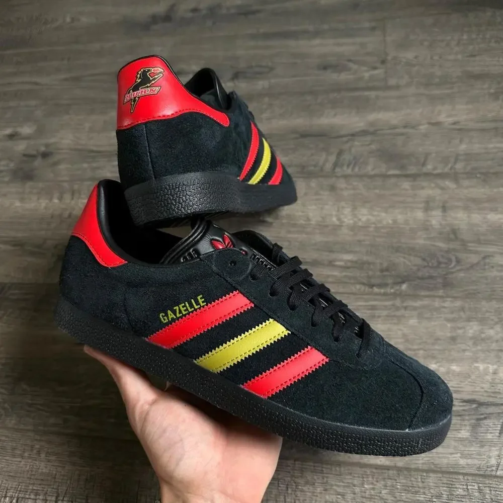 Rare Black Adidas Gazelle x Dallas Burn FC Archive Sneakers Shoes Size 8.5